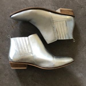 Silver booties